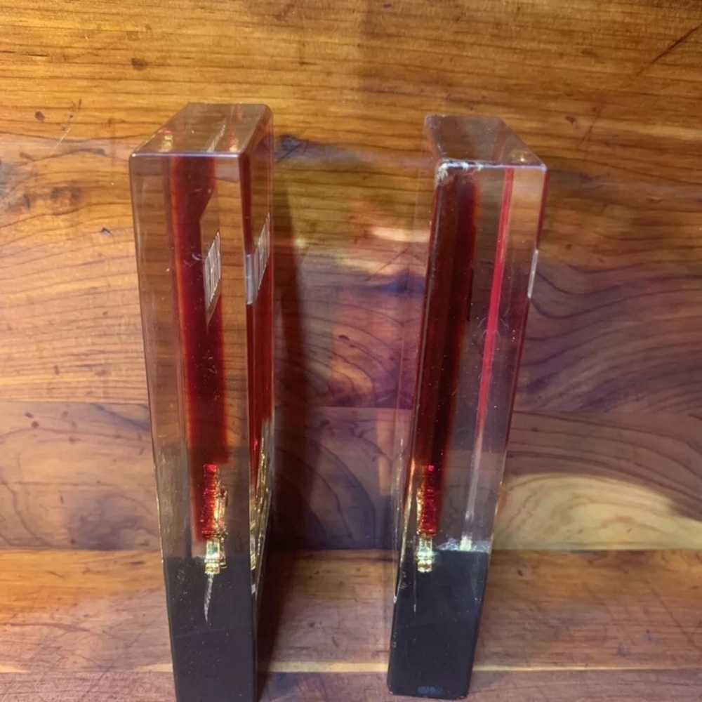 1970s MICHELOB BEER 5 inch Red Fade Lucite Tap Handle - Picture 4 of 7
